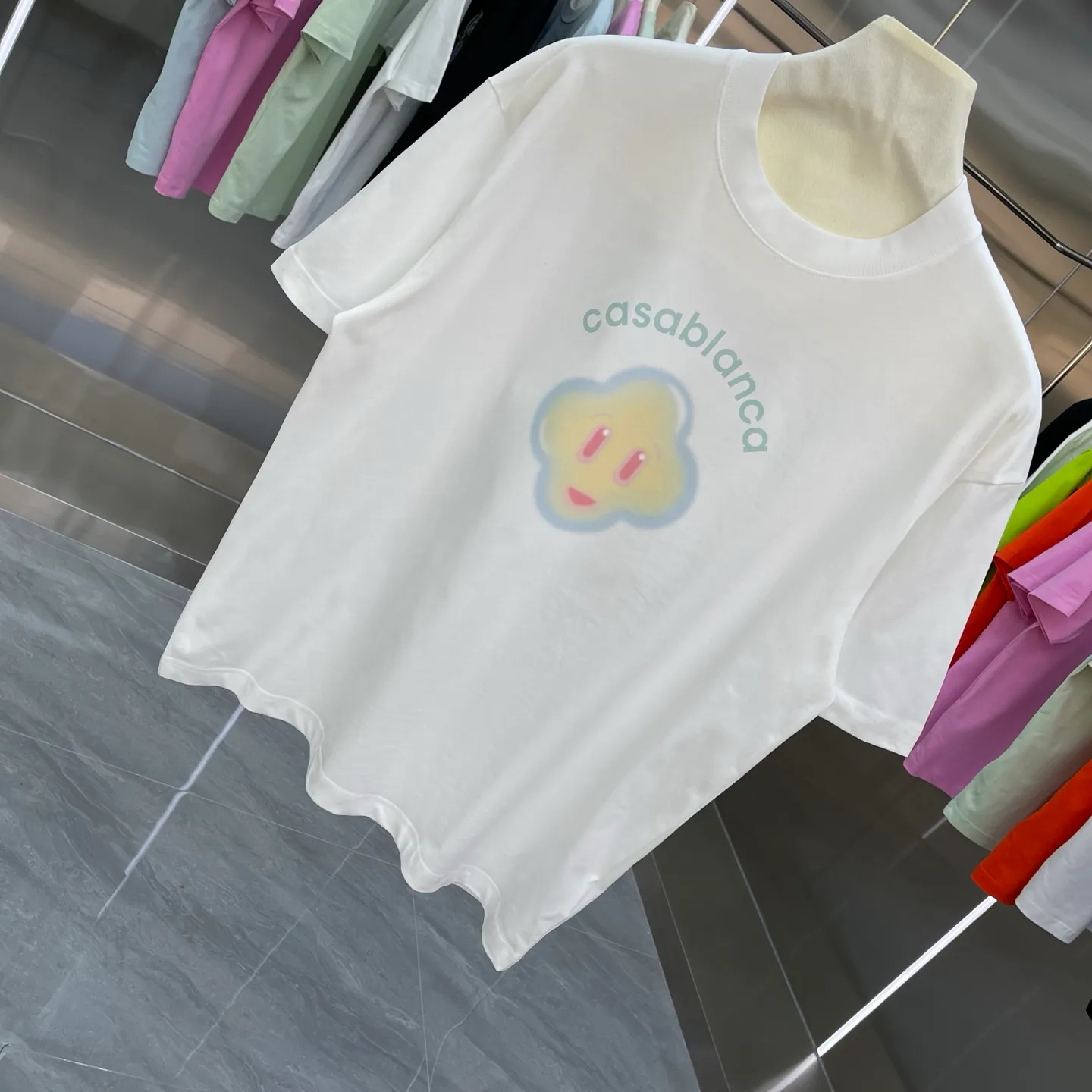 New Arrival Casablanca Classic Series T ～ ， ， 。 ， Classic ， In Stock ！ ：White Black Light Blue Orange Pink（5 ） Size：S M L XL XXL